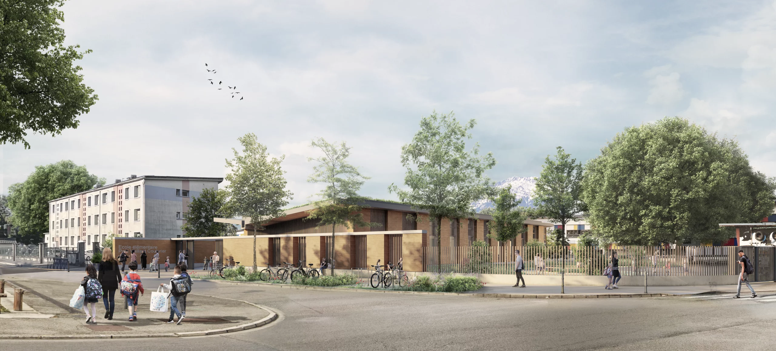 1_concours-restaurant_scolaire_extension_ecole_vaillant-couturier_saint-martin-d_hères_isère_ankha_architecture_perspective
