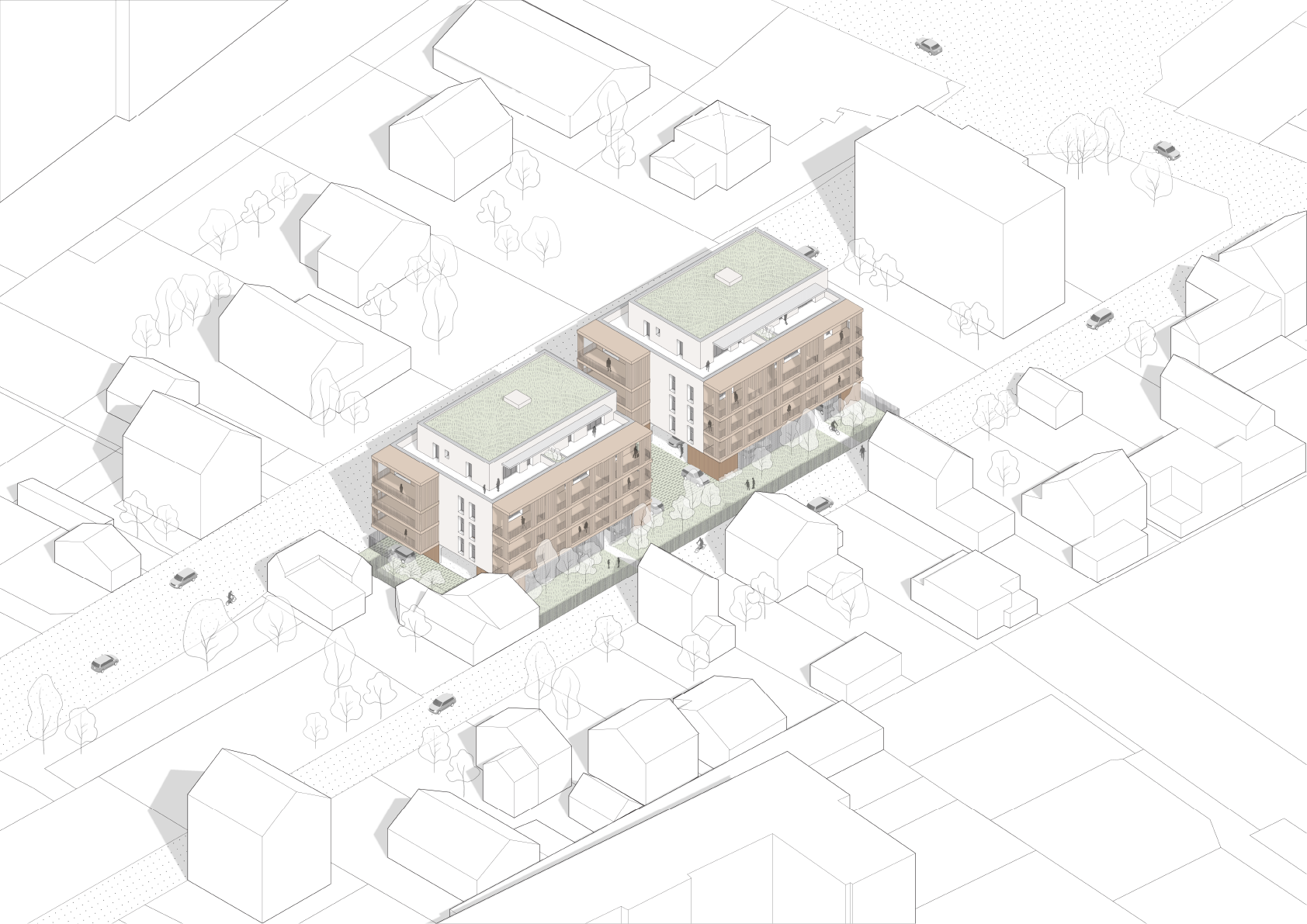 1_logements_habitat_fontaine_isère_bois_ecoconception_ankha_architecture_axonométrie